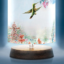 Load image into Gallery viewer, The Bradford Exchange Jewels Of The Garden Table Lamp Hummingbird Atrwork by Wanda Mumm 7-inches - RCE Global Solutions
