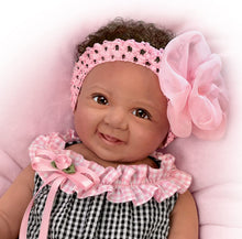 Load image into Gallery viewer, The Ashton - Drake Galleries Alanna with Hand-Rooted Hair So Truly Real® Lifelike &amp; Realistic African American Black Newborn Baby Doll Weighted Fully Poseable 18&quot;-inches - RCE Global Solutions
