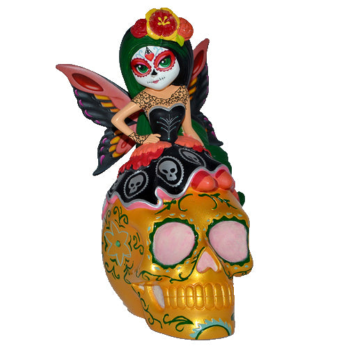 The Hamilton Collection Spirit of the Delightful Sugar Skull Fairy Figurine Jasmine Becket-Griffith