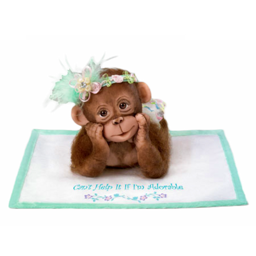 The Ashton-Drake Galleries Cindy Sales I Can't Help It If I'm Adorable! Baby Monkey Doll 4 Inches - RCE Global Solutions