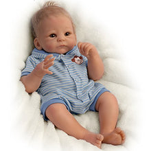 Load image into Gallery viewer, The Ashton - Drake Galleries Benjamin Lifelike So Truly Real® Baby Boy Doll Realistic Weighted Fully Poseable with Soft  RealTouch® Vinyl Skin by Master Doll Artist Tasha Edenholm 17&quot;-inches - RCE Global Solutions
