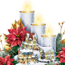 Load image into Gallery viewer, The Bradford Exchange Thomas Kinkade Always In Bloom - Lights Of The Holidays Musical Table Centerpiece Illuminated Village Sculpture, Flameless Candles And Moving Train - RCE Global Solutions
