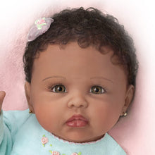 Load image into Gallery viewer, The Ashton - Drake Galleries Tiffany Lifelike So Truly Real® African American Black Baby Girl Doll Weighted Fully Poseable with Soft RealTouch® Vinyl Skin by Master Doll Artist Linda Murray 21&quot;-Inches - RCE Global Solutions
