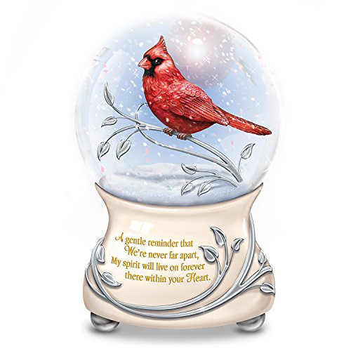 The Bradford Exchange Messenger from Heaven Memorial Cardinal Glitter Globe 5-Inches