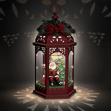 Load image into Gallery viewer, The Bradford Exchange Merry Christmas To All Storytelling Sculpted Santa Illuminating Lantern by Thomas Kinkade 14.5-inches - RCE Global Solutions
