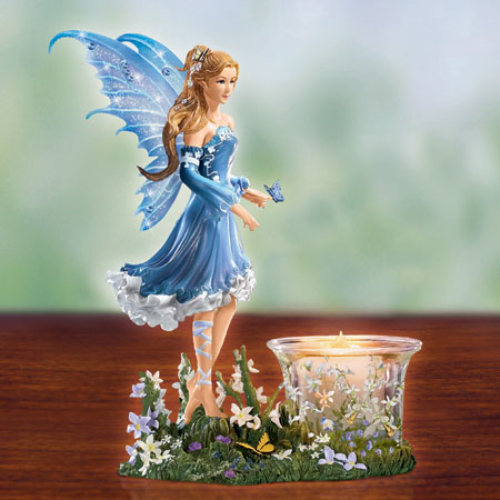 Bradford Exchange Nene Thomas Fluttering Magic Silken Sapphire Fairy Figurine - RCE Global Solutions
