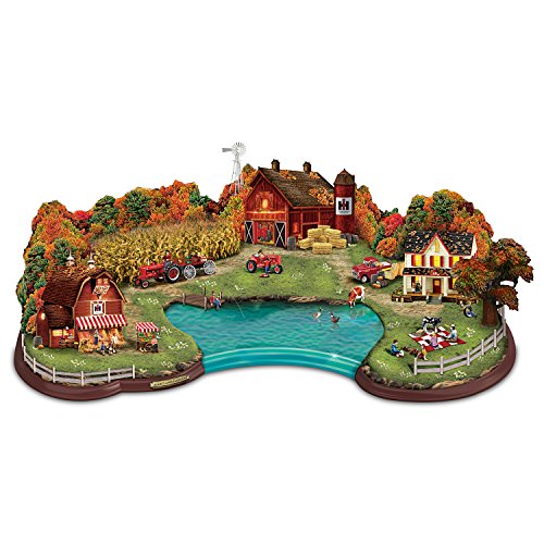 Farmall Autumn Harvest Light Up Sculpture with Tractors by The Bradford Exchange - RCE Global Solutions