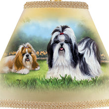 Load image into Gallery viewer, Shih Tzu Table Lamp with Linda Picken Art and Sculpted Base by The Bradford Exchange - RCE Global Solutions
