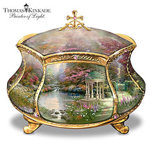 Load image into Gallery viewer, The Bradford Exchange Garden of Prayer Musical Prayer Box Heirloom Porcelain with 22k Gold Accents by Thomas Kinkade 3.75-inches Wide - RCE Global Solutions
