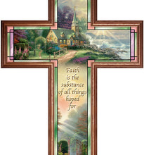 Load image into Gallery viewer, The Bradford Exchange Hope Cross: Thomas Kinkade Illuminated Stained Glass-Style Hope Cross - RCE Global Solutions

