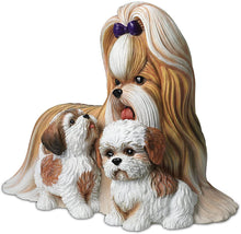 Load image into Gallery viewer, The Bradford Exchange Shih Tzus Kisses Mother and Puppies Masterpiece Sculpture - RCE Global Solutions
