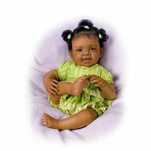 Load image into Gallery viewer, The Ashton - Drake Galleries Alexis Lifelike So Truly Real® African American Black Baby Girl Doll Hold That Pose!® Design Weighted with Soft  RealTouch® Vinyl Skin by artist Waltraud Hanl 19-inches - RCE Global Solutions
