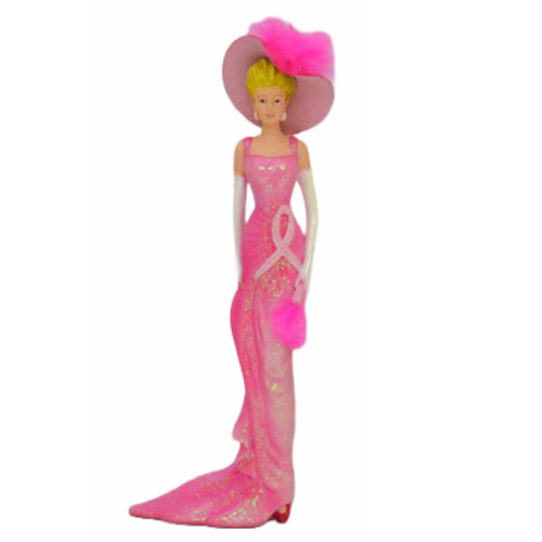 The Bradford Exchange Sparkling Hope Breast Cancer Awareness Shimmering Blush Lady Figurine 7-Inches - RCE Global Solutions
