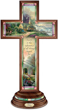 Load image into Gallery viewer, The Bradford Exchange Hope Cross: Thomas Kinkade Illuminated Stained Glass-Style Hope Cross - RCE Global Solutions
