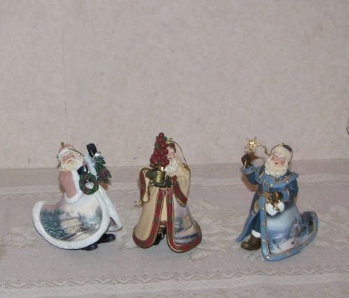 Thomas Kinkade Old World Santa Ornaments (Set of 3) Issue #16 - RCE Global Solutions