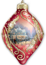 Load image into Gallery viewer, The Bradford Exchange Thomas Kinkade Light Up The Season Illuminated Glass Ornaments: Set of 4 - RCE Global Solutions
