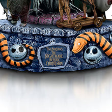 Load image into Gallery viewer, The Bradford Exchange Tim Burton&#39;s The Nightmare Before Christmas Rotating Musical Carousel Sculpture: Lights Up - RCE Global Solutions
