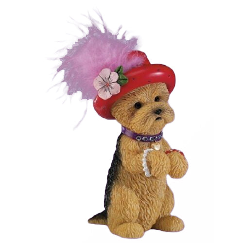 The Hamilton Collection Endearing Angel - PAWS-ITIVE HAT-TITUDE Yorkie Dog Figurine 4-Inches - RCE Global Solutions