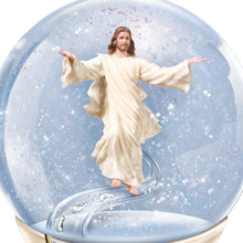 Load image into Gallery viewer, The Bradford Exchange Footprints in The Sand Musical Glitter Globe with Sculptural Jesus Figure - RCE Global Solutions
