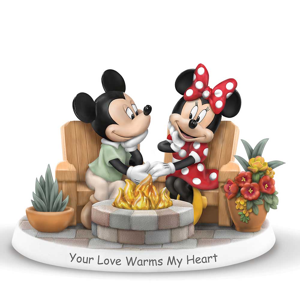 The Hamilton Collection Disney Your Love Warms My Heart Mickey & Minnie Figurine - RCE Global Solutions