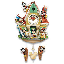 Load image into Gallery viewer, The Bradford Exchange Disney Mickey Mouse Through The Years Cuckoo Clock with Lights Music and Motion - RCE Global Solutions
