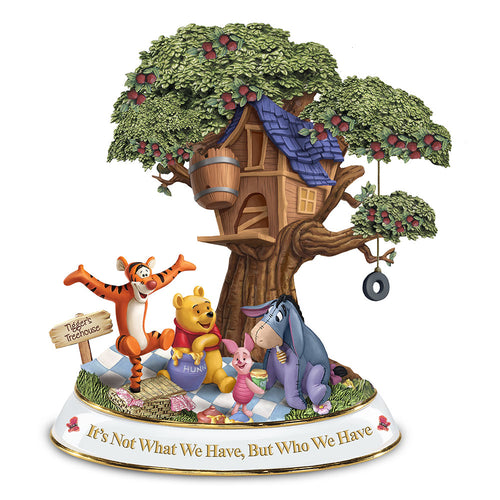 The Bradford Exchange Disney's Friendships of Winnie The Pooh Hundred Acre Wood Collection Issue #2 'It's Not What We Have But Who You Have' Sculpture 7.5-inches - RCE Global Solutions