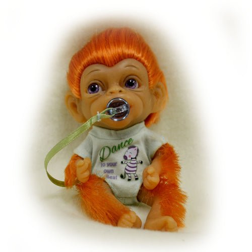 The Ashton-Drake Galleries Dance To Your Own Beat Happy Little Handfuls Monkey Doll Miniature Monkey Baby Truetouch Silicon 4 Inches - RCE Global Solutions