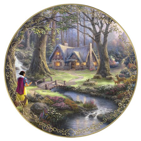 The Bradford Exchange Thomas Kinkade Disney Snow White Discovers The Cottage Collectors Plate - RCE Global Solutions