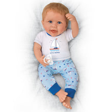 Load image into Gallery viewer, The Ashton - Drake Galleries Little Skipper Lifelike So Truly Real® Baby Boy Doll Weighted Fully Poseable with Magnetic Pacifier and Soft RealTouch® Vinyl Skin by Doll Artist Linda Murray 20&quot;-Inches - RCE Global Solutions
