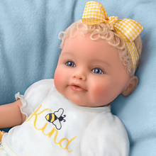 Load image into Gallery viewer, The Ashton - Drake Galleries Bee Kind Baby Girl Doll With Magnetic Pacifier Weighted Cloth Body &amp; Hand Rooted Hair So Truly Real® Lifelike Girl Doll with RealTouch® Vinyl Skin by Ping Lau 17-inches - RCE Global Solutions
