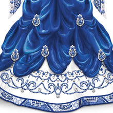 Load image into Gallery viewer, The Hamilton Collection Sparkling Blue Willow China Pattern Angel Lady Figurine with Swarovski Crystals - RCE Global Solutions
