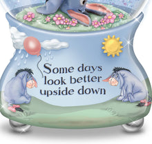 Load image into Gallery viewer, The Bradford Exchange Disney Some Days Look Better Upside Down Eeyore Musical Glitter Globe - RCE Global Solutions
