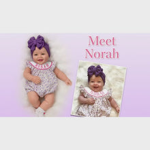 Load and play video in Gallery viewer, The Ashton-Drake Galleries Such A Doll Photo Contest Collection Issue #6: &#39;Norah&#39; Baby Doll Handcrafted Lifelike with RealTouch® Vinyl and Hand-Rooted Hair by Ping Lau 17-Inches
