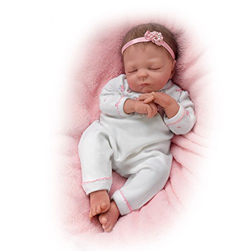 The Ashton-Drake Galleries Cuddle Caitlyn with Warming Feature and Blanket - So Truly Real® Lifelike & Realistic Newborn Baby Doll 17-inches - RCE Global Solutions