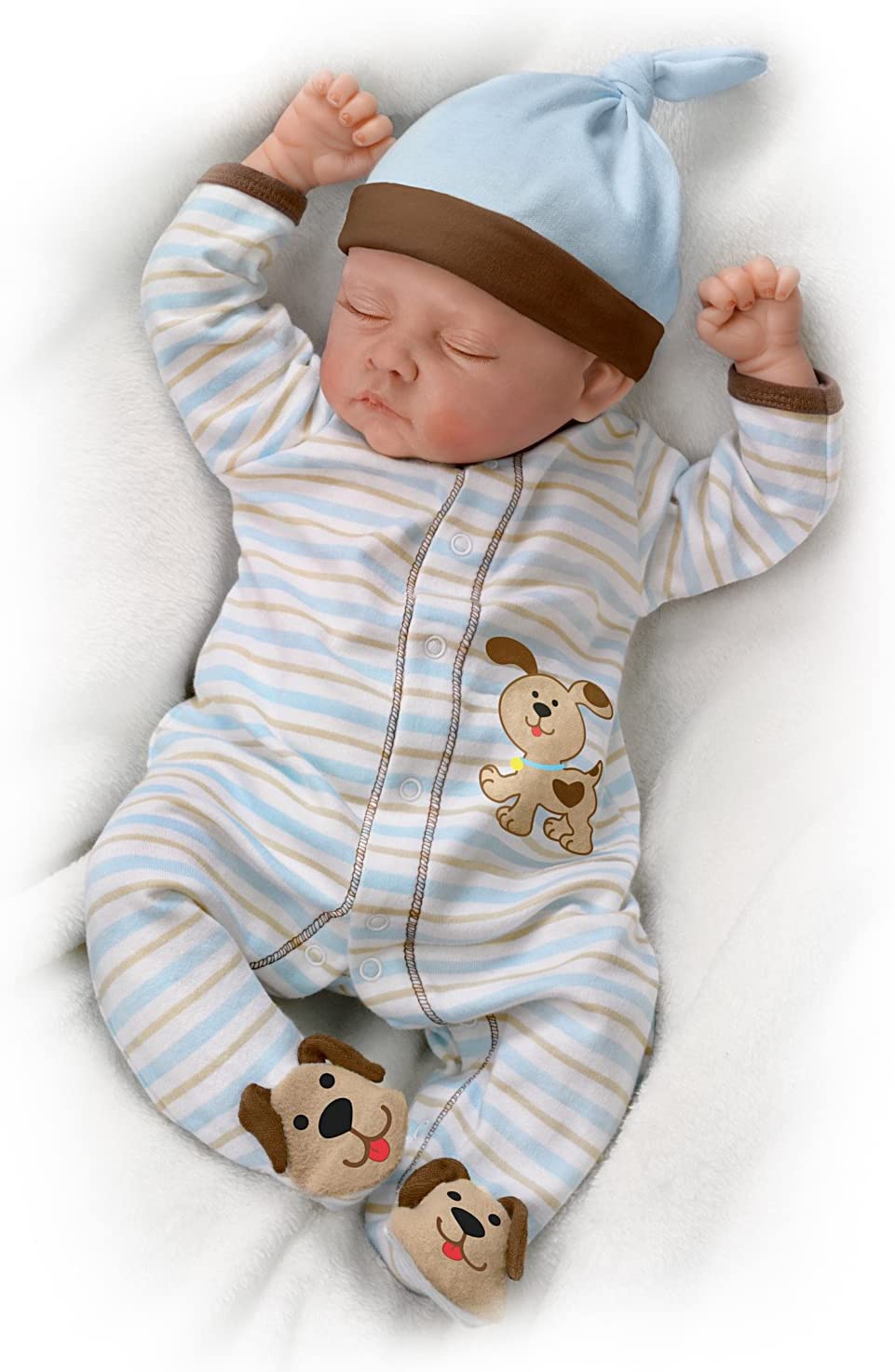 The Ashton-Drake Galleries Sweet Dreams Danny So Truly Real® Lifelike & Realistic Weighted Newborn Baby Boy Doll by Linda Murray 19-inches - RCE Global Solutions