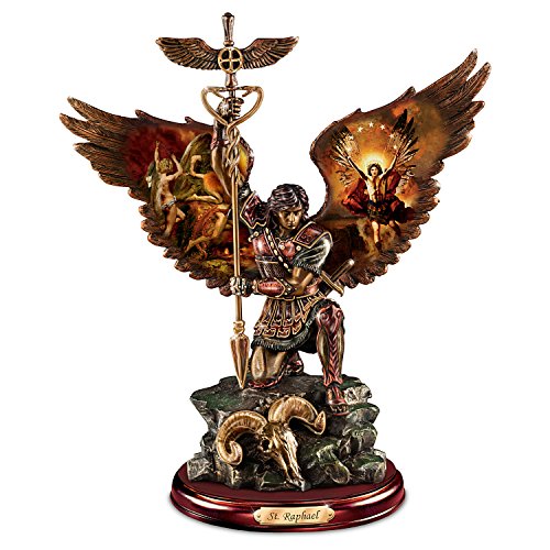 The Bradford Exchange St. Raphael: Merciful Healer Sculpture with Howard David Johnson Artwork - RCE Global Solutions