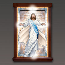 Load image into Gallery viewer, The Bradford Exchange Glowing Grace Religious Self-Illuminating Stained-Glass Wall Decor 18-inches - RCE Global Solutions
