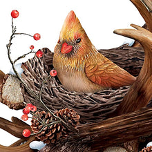 Load image into Gallery viewer, The Bradford Exchange &quot;Cozy Cardinals&quot;  Issue #1 Nature&#39;s Masterpieces Songbird Sculpture 7&quot;W x 10&quot;H - RCE Global Solutions
