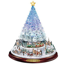 Load image into Gallery viewer, The Bradford Exchange Thomas Kinkade Art Inspired Reflections Of Christmas Genuine Crystal Tabletop Tree With Color Changing Lights Locomotive Motion Train and 8 Holiday Melodies Music 10&quot;-Inches - RCE Global Solutions
