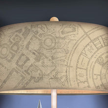 Load image into Gallery viewer, The Bradford Exchange Harry Potter Hogwarts Handcrafted Table Lamp with Illuminated Castle Sculpture Windows and Fabric Lampshade That Reveals Marauder&#39;s Map 16&quot;-Inches - RCE Global Solutions
