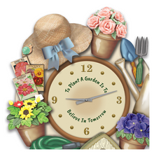 Load image into Gallery viewer, The Bradford Exchange Joy Of Gardening Sculptural Wall Clock - RCE Global Solutions
