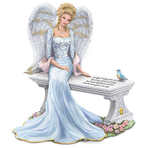 The Hamilton Collection Thomas Kinkade Remembrance Angel Figurine with Swarovski Crystal and Sentiment - RCE Global Solutions